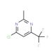 4-chloro-2-methyl-6-(trifluoromethyl)pyrimidine (CAS 5993-98-6) - chemical structure image