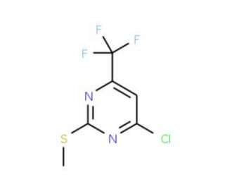 4-Chloro-2-(methylthio)-6-(trifluoromethyl)pyrimidine (CAS 16097-63-5) - chemical structure image