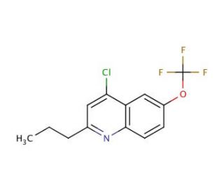 4-Chloro-2-propyl-6-trifluoromethoxyquinoline (CAS 1156277-29-0) - chemical structure image