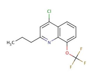 4-Chloro-2-propyl-8-trifluoromethoxyquinoline (CAS 1153002-19-7) - chemical structure image