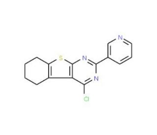 4-chloro-2-pyridin-3-yl-5,6,7,8-tetrahydro[1]benzothieno[2,3-d]pyrimidine (CAS 128277-24-7) - chemical structure image