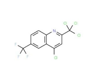 4-Chloro-2-trichloromethyl-6-trifluoromethylquinoline (CAS 91991-82-1) - chemical structure image