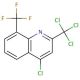 4-Chloro-2-trichloromethyl-8-trifluoromethyl-quinoline (CAS 91991-76-3) - chemical structure image