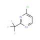 4-Chloro-2-(trifluoromethyl)pyrimidine (CAS 1514-96-1) - chemical structure image