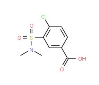 4-chloro-3-[(dimethylamino)sulfonyl]benzoic acid (CAS 59210-61-6) - chemical structure image