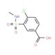 4-chloro-3-[(methylamino)sulfonyl]benzoic acid (CAS 1429-44-3) - chemical structure image