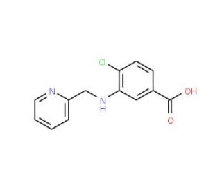 4-Chloro-3-[(pyridin-2-ylmethyl)-amino]-benzoic acid - chemical structure image