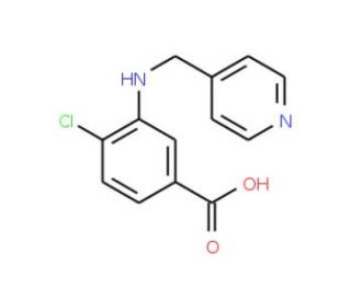 4-Chloro-3-[(pyridin-4-ylmethyl)-amino]-benzoic acid - chemical structure image