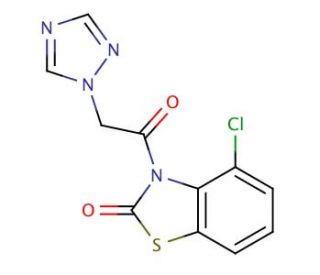 4-Chloro-3-(2-[1,2,4]triazol-1-yl-acetyl)-3H-benzothiazol-2-one - chemical structure image