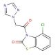 4-Chloro-3-(2-[1,2,4]triazol-1-yl-acetyl)-3H-benzothiazol-2-one - chemical structure image