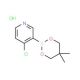 4-Chloro-3-(5,5-dimethyl-1,3,2-dioxaborinan-2-yl)pyridine, HCl (CAS 1150271-27-4) - chemical structure image
