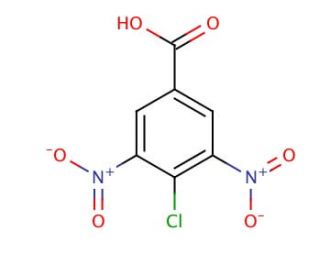 4-Chloro-3,5-dinitrobenzoic acid (CAS 118-97-8) - chemical structure image