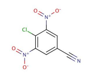 4-Chloro-3,5-dinitrobenzonitrile (CAS 1930-72-9) - chemical structure image