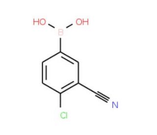 4-Chloro-3-cyanophenylboronic acid (CAS 871332-95-5) - chemical structure image