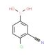 4-Chloro-3-cyanophenylboronic acid (CAS 871332-95-5) - chemical structure image