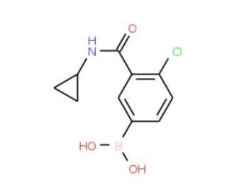 4-Chloro-3-(cyclopropylcarbamoyl)phenylboronic acid (CAS 871332-73-9) - chemical structure image