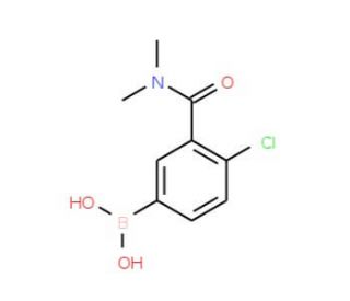 4-Chloro-3-(dimethylaminocarbonyl)phenylboronic acid (CAS 871332-76-2) - chemical structure image