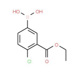 4-Chloro-3-(ethoxycarbonyl)phenylboronic acid (CAS 874219-46-2) - chemical structure image