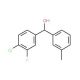 4-Chloro-3-fluoro-3′-methylbenzhydrol - chemical structure image
