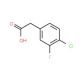 4-Chloro-3-fluorophenylacetic acid (CAS 865451-00-9) - chemical structure image