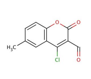 4-Chloro-3-formyl-6-methylcoumarin (CAS 51069-84-2) - chemical structure image
