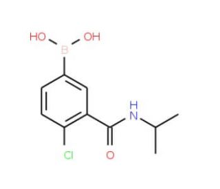4-Chloro-3-(isopropylcarbamoyl)phenylboronic acid (CAS 871332-74-0) - chemical structure image