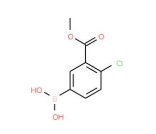 4-Chloro-3-(methoxycarbonyl)phenylboronic acid (CAS 874219-45-1) - chemical structure image