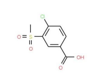 4-chloro-3-(methylsulfonyl)benzoic acid (CAS 51522-07-7) - chemical structure image
