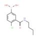 4-Chloro-3-(n-butylaminocarbonyl)phenylboronic acid (CAS 871332-94-4) - chemical structure image