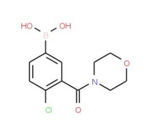 4-Chloro-3-(N-morpholinecarbonyl)phenylboronic acid (CAS 871332-71-7) - chemical structure image