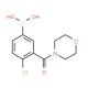 4-Chloro-3-(N-morpholinecarbonyl)phenylboronic acid (CAS 871332-71-7) - chemical structure image