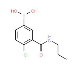 4-Chloro-3-(n-propylaminocarbonyl)phenylboronic acid (CAS 871332-93-3) - chemical structure image
