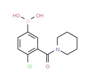 4-Chloro-3-(piperidine-1-carbonyl)phenylboronic acid (CAS 871332-70-6) - chemical structure image