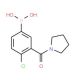 4-Chloro-3-(pyrrolidine-1-carbonyl)phenylboronic acid (CAS 871332-75-1) - chemical structure image