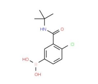 4-Chloro-3-(t-butylcarbamoyl)phenylboronic acid (CAS 871332-72-8) - chemical structure image