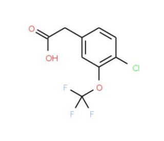 4-Chloro-3-(trifluoromethoxy)phenylacetic acid (CAS 886501-02-6) - chemical structure image