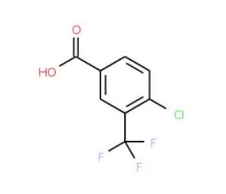 4-Chloro-3-(trifluoromethyl)benzoic acid (CAS 1737-36-6) - chemical structure image