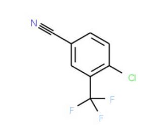 4-Chloro-3-(trifluoromethyl)benzonitrile (CAS 1735-54-2) - chemical structure image