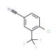 4-Chloro-3-(trifluoromethyl)benzonitrile (CAS 1735-54-2) - chemical structure image