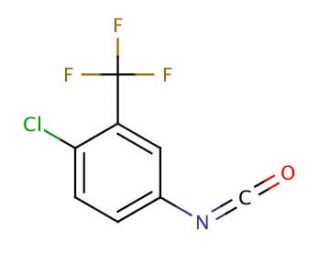 4-Chloro-3-(trifluoromethyl)phenyl isocyanate (CAS 327-78-6) - chemical structure image