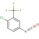 4-Chloro-3-(trifluoromethyl)phenyl isocyanate (CAS 327-78-6) - chemical structure image