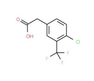 4-Chloro-3-(trifluoromethyl)phenylacetic acid (CAS 22902-86-9) - chemical structure image