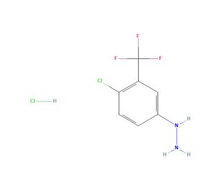 4-Chloro-3-(trifluoromethyl)phenylhydrazine hydrochloride (CAS 40566-70-9) - chemical structure image