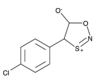 4-chloro-4-phenyl-1,3,2-Oxathiozolylium-5-olate - chemical structure image