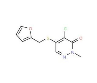 4-Chloro-5-[(2-furylmethyl)thio]-2-methylpyridazin-3(2H)-one (CAS 465514-01-6) - chemical structure image