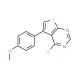 4-Chloro-5-(4-methoxy-phenyl)-thieno[2,3-d]-pyrimidine (CAS 312584-53-5) - chemical structure image