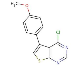 4-chloro-5-(4-methoxyphenyl)thieno[2,3-d]pyrimidine (CAS 312584-53-5) - chemical structure image