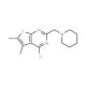4-chloro-5,6-dimethyl-2-(piperidin-1-ylmethyl)thieno[2,3-d]pyrimidine - chemical structure image