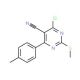 4-Chloro-5-cyano-2-methylthio-6-(p-tolyl)pyrimidine (CAS 128640-74-4) - chemical structure image