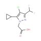 [4-Chloro-5-cyclopropyl-3-(difluoromethyl)-1H-pyrazol-1-yl]acetic acid - chemical structure image